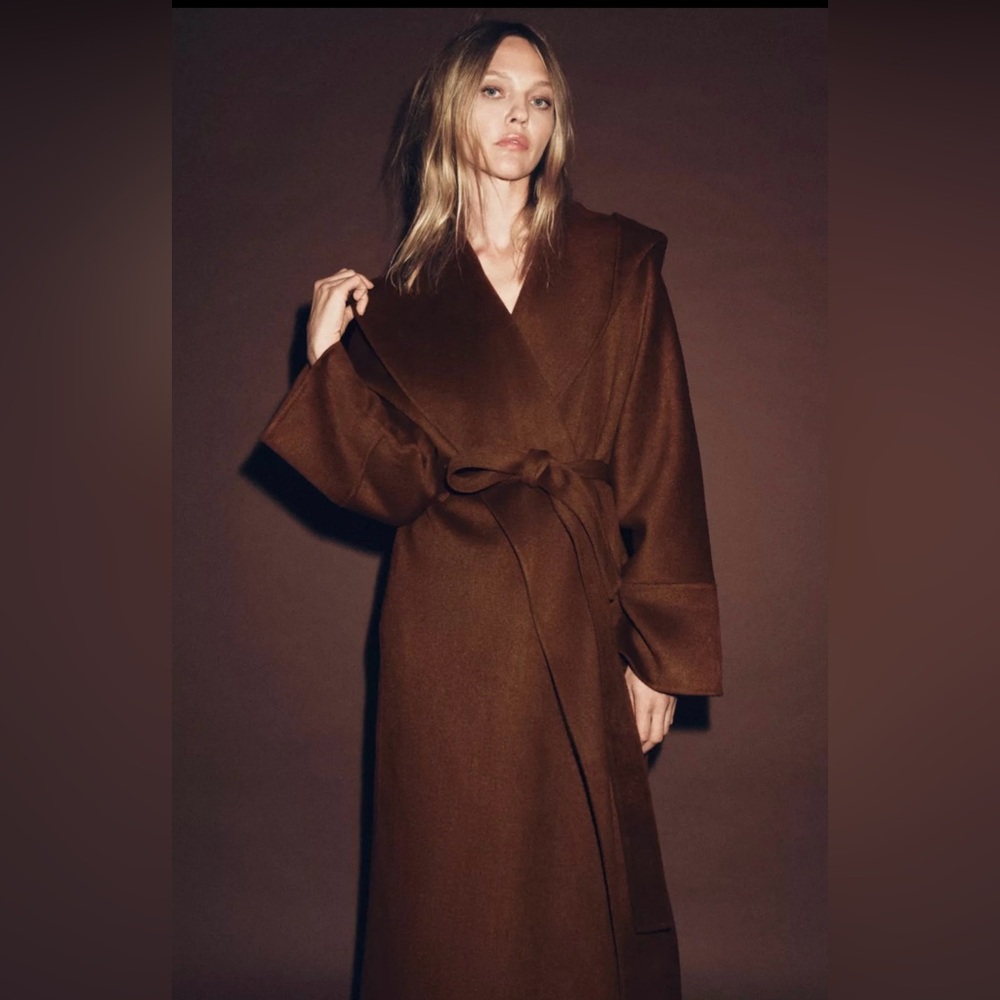 Wrap wool coat
